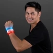 LED Flash Tube Bracelets - Assorted Red, White & Blue | https://www.bestnamebadges.com