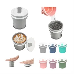 12 OZ Portable Silicone Folding Camping Cup