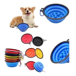 Slow Feeder Silicone Retractable Pet Bowl