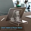 Clear Acrylic Adjustable Cell Phone Tablet Stand | https://www.bestnamebadges.com