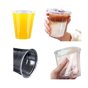 12 OZ Clear Disposable Party Drinking PET Cups