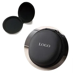 Custom Portable Round Earphone Storage Box /Coins Purse