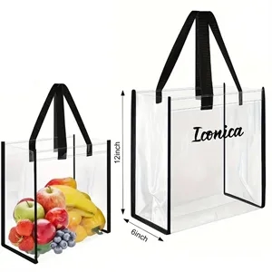 Clear PVC Stadium Tote Bag