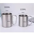 Stainless Steel Double Walled Mug with Carabiner Handle | https://www.bestnamebadges.com