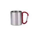 Stainless Steel Double Walled Mug with Carabiner Handle | https://www.bestnamebadges.com