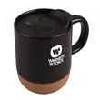 12 oz. Ceramic Mug with Cork Base | https://www.bestnamebadges.com