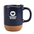 12 oz. Ceramic Mug with Cork Base | https://www.bestnamebadges.com