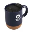 12 oz. Ceramic Mug with Cork Base | https://www.bestnamebadges.com
