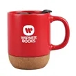12 oz. Ceramic Mug with Cork Base | https://www.bestnamebadges.com