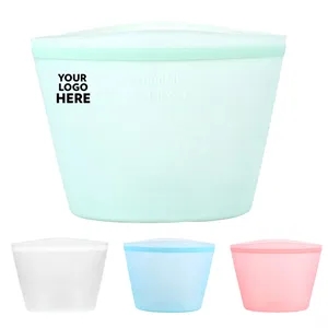 33.8oz Silicone Food Storage Bag Stand Up Zip Container