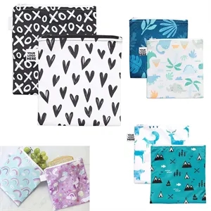 Reusable Washable Fabric Sandwich and Snack Bag