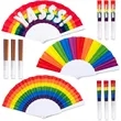 Fold Rainbow Fan | https://www.bestnamebadges.com