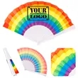 Fold Rainbow Fan | https://www.bestnamebadges.com