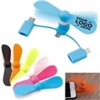 Mini USB Portable Cell Phone Fan | https://www.bestnamebadges.com