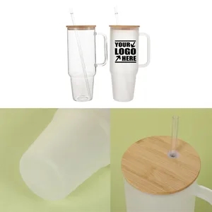 40oz Large Capacity Wood Grain Lid Tote Mug