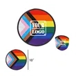 Rainbow Fold Up Flying Disc with Pouch | https://www.bestnamebadges.com