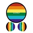 Rainbow Fold Up Flying Disc with Pouch | https://www.bestnamebadges.com