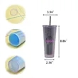 Custom 25oz Plastic Durian Straw Cup | https://www.bestnamebadges.com