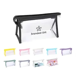 PVC Student Clear Pencil And Toiletry Bag Case