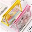 PVC Student Clear Pencil And Toiletry Bag Case | https://www.bestnamebadges.com