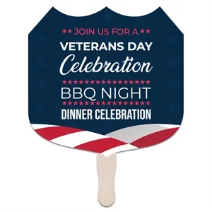 Shield Hand Fan | https://www.bestnamebadges.com