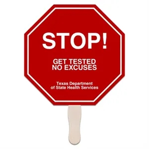 Stop Sign Hand Fans | https://www.bestnamebadges.com