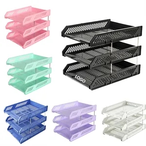 Three-Tier Metal Mesh Storage Rack