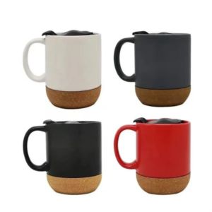 12.5 oz  Cork Base Ceramic Mug