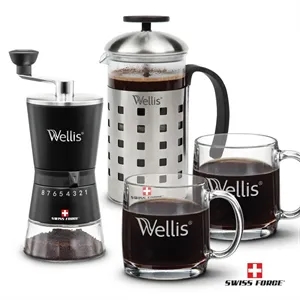 Swiss Force® Coffee Press, Grinder & Nordic Set | https://www.bestnamebadges.com