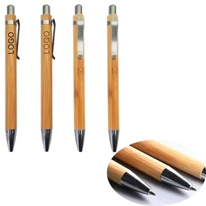 MOQ 200 Eco-Friendly Customizable Bamboo Ballpoint Pen