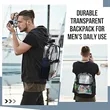 24L Stadium Approved Certified Clear Backpack | https://www.bestnamebadges.com