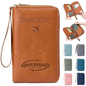 Passport ID Bag Zipper Anti-Theft Airplane Wallet
