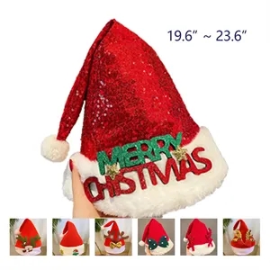 Christmas Snowflakes Santa Hat
