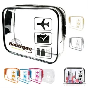 Clear Makeup Bag Waterproof Cosmetic Pouch Set