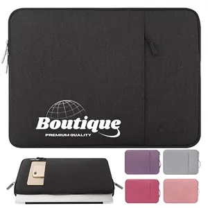 Laptop Sleeve Bag Polyester Vertical Case with Pocket