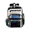 0.4mm 17.3" Large Capacity High School Clear Backpack | https://www.bestnamebadges.com