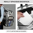 0.4mm 17.3" Large Capacity High School Clear Backpack | https://www.bestnamebadges.com