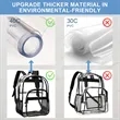 0.4mm 17.3" Large Capacity High School Clear Backpack | https://www.bestnamebadges.com