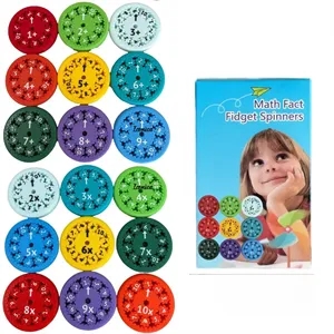 9pcs Math Fact Fidget Spinners