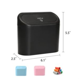 Side Hanging Car Trash Can with Cover