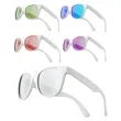 Union Printed, White mirrored Sunglasses | https://www.bestnamebadges.com