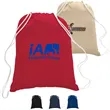 100% Cotton Canvas Eco-Friendly Large Drawstring Backpack | https://www.bestnamebadges.com