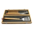 3-Piece Custom Bamboo Grilling Barbecue Tool Set | https://www.bestnamebadges.com