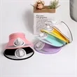 Sun Visor Hat with Fan Adjustable Head Circumference Cap | https://www.bestnamebadges.com
