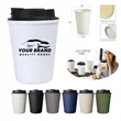 12oz. Reusable Coffee Mug With Lid Travel Plastic Cup | https://www.bestnamebadges.com
