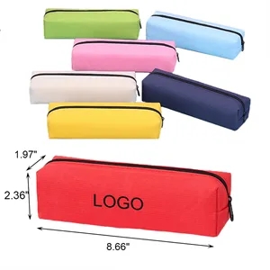 MOQ 100 Monochrome Single-Split Oxford Pencil Pouch