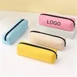 MOQ 100 Monochrome Single-Split Oxford Pencil Pouch | https://www.bestnamebadges.com