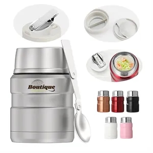 16oz Vacuum-Insulated Food Jar Lunch Box with Spoon