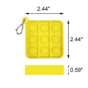 Pressure Relief Silicone Push Pop Keychain Pendant Toys