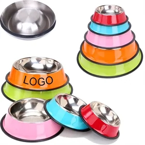 14oz Color Stainless Steel Dog Bowl